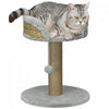 Pawhut Small Cat Tree With Scratching Post, Perch, Toy Ball, Cat Tower For Indoor Cats - 16" X 16" X 19", Grey