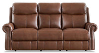 Hydeline Royce Power Reclining Sofa - Brown