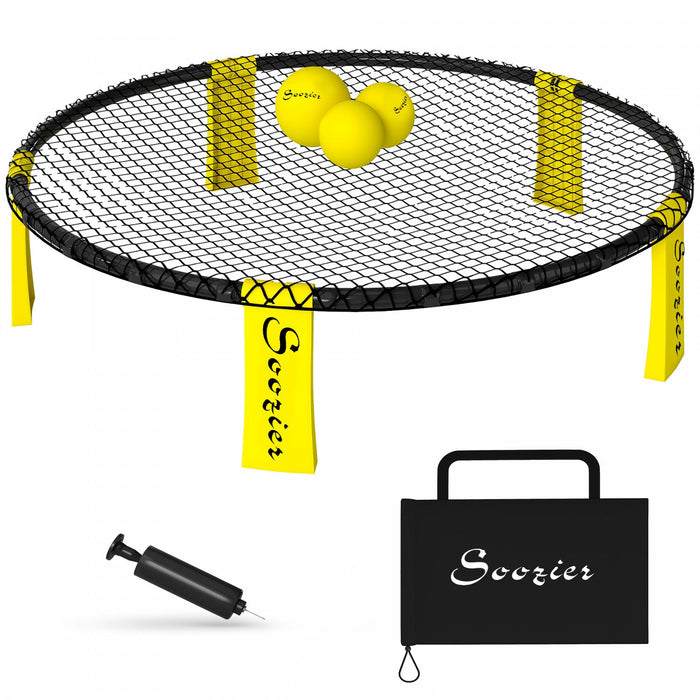 Soozier Spike Game Set, Mini Beach Games Set with Roundnet