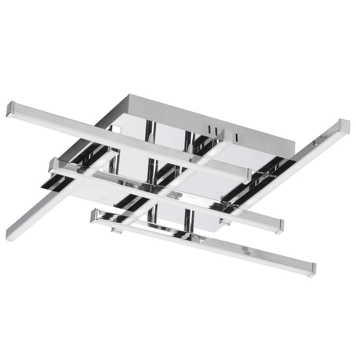 Dainolite Summit LED Flush Mount 20w Polished Chrome White Acrylic Diffuser Lamp