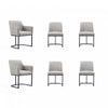 Serena Modern 6-Piece Dining Set in Light Gray Dining Chair 