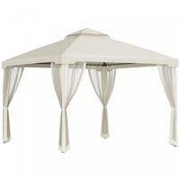 Outsunny 10' X 10' Patio Gazebo Outdoor Pavilion 2 Tire Roof Canopy Shelter Garden Event Party Tent 