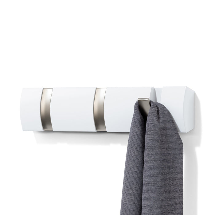 Umbra 3 Flip Wall-Mounted Hooks - White
