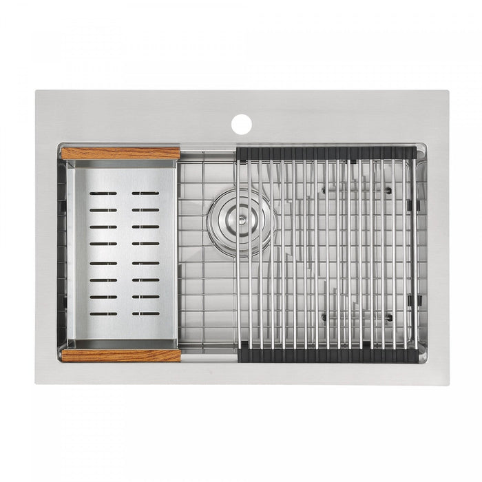 Ancona 28\" Drop-In Workstation Kitchen Sink - AN-3127