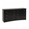 Sonoma 6-Drawer Dresser - Black