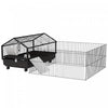 Pawhut Metal Small Animal Cage, Rabbit Cage For Guinea Pig, Chinchilla, Hedgehog, Bunny With Removab