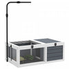Pawhut Tortoise House Wooden Tortoise Enclosure Indoor Outdoor Turtle Habitat With Adjustable Lamp H