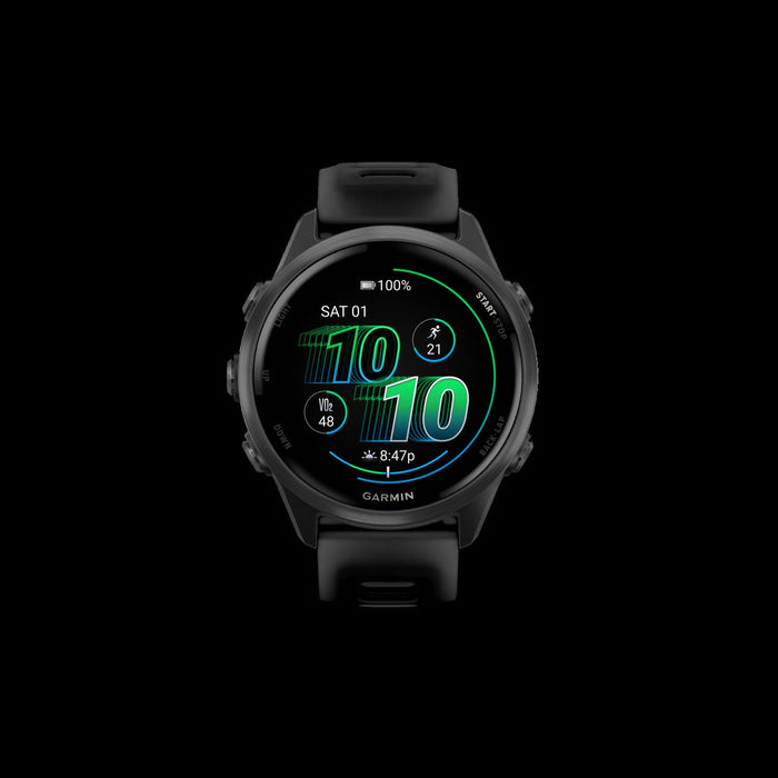 Garmin Forerunner 570 Smartwatch 42mm, Amoled, Slate Gray Aluminum, Black, Gps Fitness Tracker, Running, Triathlon, 10-day Battery