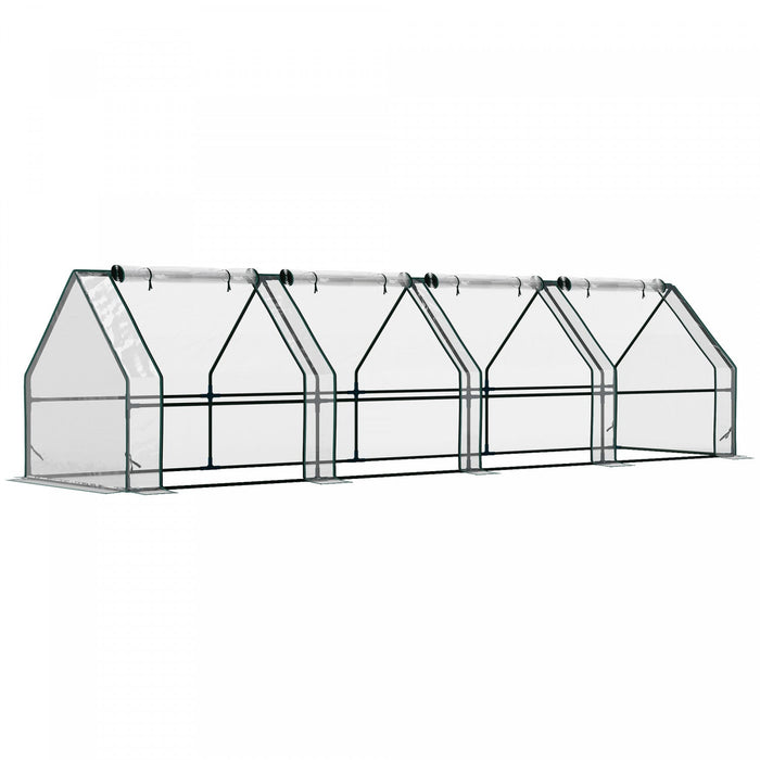 Outsunny 12' X 3' X 3' Portable Greenhouse, Tunnel Greenhouse Clear
