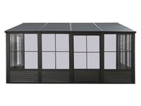 Florence - Wall Mounted Solarium 10x16 Metal Roof In Black