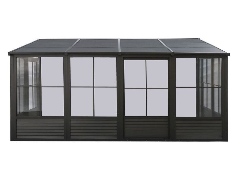 Florence - Wall Mounted Solarium 10x16 Metal Roof In Black