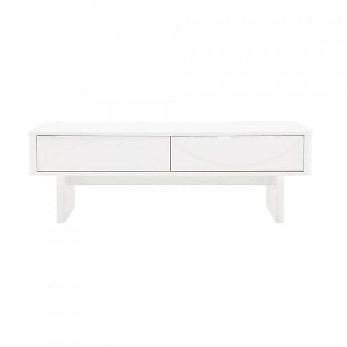 Ella Modern 47\" Coffee Table in White 