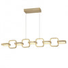 Dainolite Patsy LED Horizontal Pendant 59w Aged Brass White Silicone Diffuser Lamp