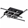 Dainolite Summit LED Flush Mount 20w Matte Black White Acrylic Diffuser Lamp