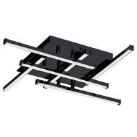 Dainolite Summit LED Flush Mount 20w Matte Black White Acrylic Diffuser Lamp