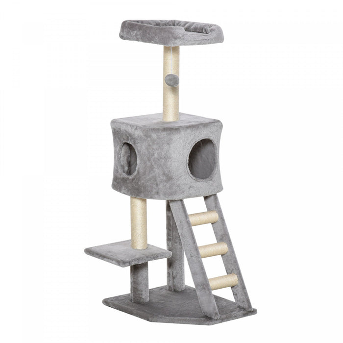 Pawhut 47 Inches Cat Tree, Multi-level Cat Tower With Condo, Cat Climbing Activity Center With Sisal