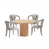 Hathaway and Palmer Modern Industry Chic 5-Piece Dining Set in Gold Dust and Natural Dining Room Set 