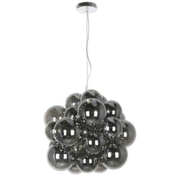 Dainolite Comet 6 Light Chandelier Polished Chrome Finish Smoked Glass Lamp