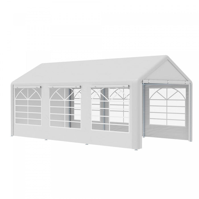 Outsunny 20’ X 10’ Heavy Duty Party Tent Outdoor Carport Canopy Shelter Gazobo With Water-resistant 