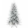 HOMCOM 6ft Christmas Tree, Full Flocked Pine Tree, Easy Assembly