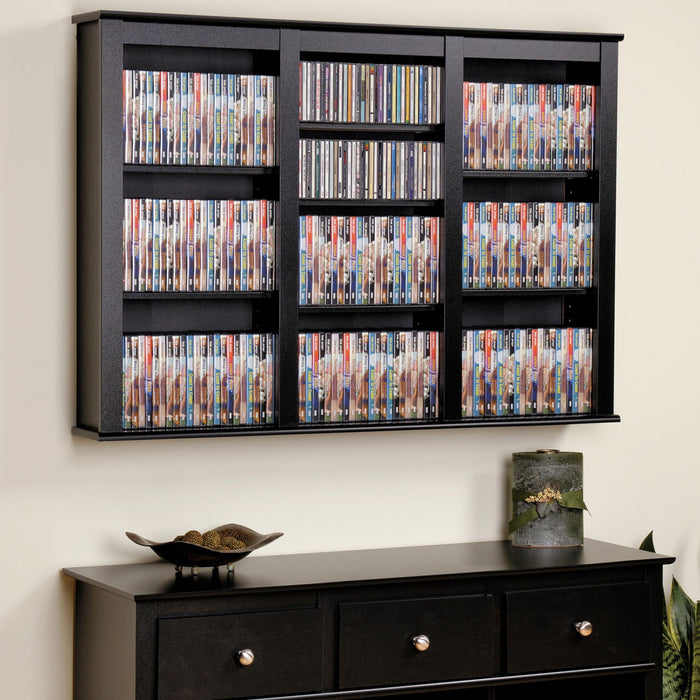 Triple Wall Mounted Storage - Black