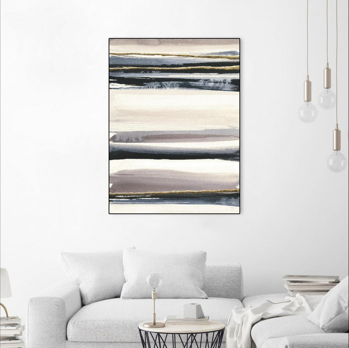 \"Gilded Grey Iii\" Canvas Framed Black 24x32 Wall Art