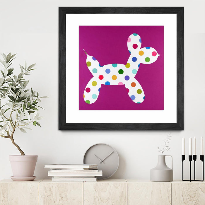 \"Dottie\" Matted and Framed Black 30x30 Wall Art