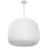 Dainolite Mia 1 Light Pendant White Slit Shade Lamp