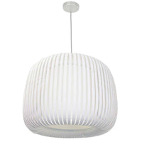 Dainolite Mia 1 Light Pendant White Slit Shade Lamp