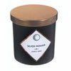 7oz Matte Black Scented Candle with Lid Silver Mohair - Set of 2