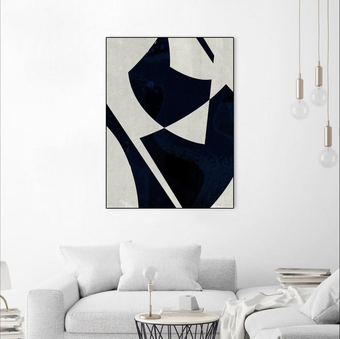 \"Black Machine I\" Canvas Framed Black 30x40 Wall Art