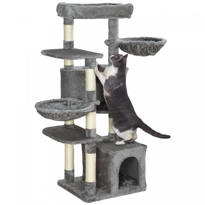 Pawhut 52.5\" Cat Tree, Cat Tower For Indoor Cats With Scratching Posts, Cat Condos, Bed, Platforms, 