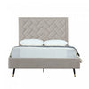 Crosby Modern Upholstered Velvet Full Bed in Greige 