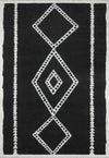 Zelda Contemporary 5'3\" x 7'2\" Area Rug in Black Indoor Area Rug 