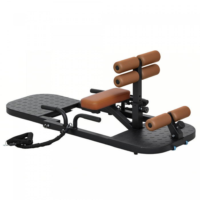 Soozier Foldable Sissy Squat Machine Hip Thrust Machine With Push Up Stand