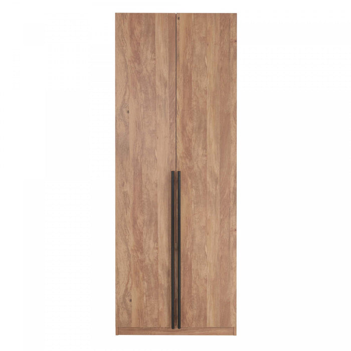 Lee Modern 32\" Wardrobe Closet in Golden Brown Armoire 