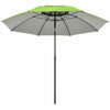 Outsunny 6.6ft Arced Beach Umbrella, Outdoor Umbrella With Carry Bag, Green