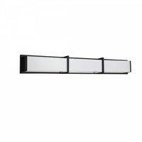 Dainolite Winston Vanity Light 50w Matte Black Light White Acrylic Diffuser Lamp