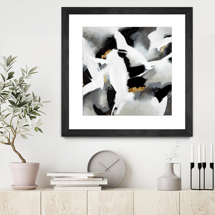 \"Driven To Dig In\" Matted and Framed Black 30x30 Wall Art