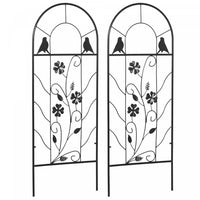 Outsunny Garden Trellis With Birds For Climbing Plants, 2 Pack, 39
