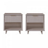 Granville Modern 18\" Nightstand in Light Gray (1-Drawer) - Set of 2 