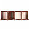 Pawhut Foldable Dog Gate With Door, 4 Panels Freestanding Pet Gate With Support Feet Indoor Playpen 