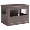 Pawhut Dog Crate Furniture, 31\" Dog Kennel Side End Table With Three Doors, Indoor Dog Cage For Smal