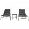 Sunset Modern 3-Piece Conversation Set in Gray 