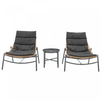 Sunset Modern 3-Piece Conversation Set in Gray