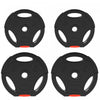 Soozier Set Of 4 1-inch Weight Plates With 3 Grips, 2 X 11lbs + 2 X 5.5lbs