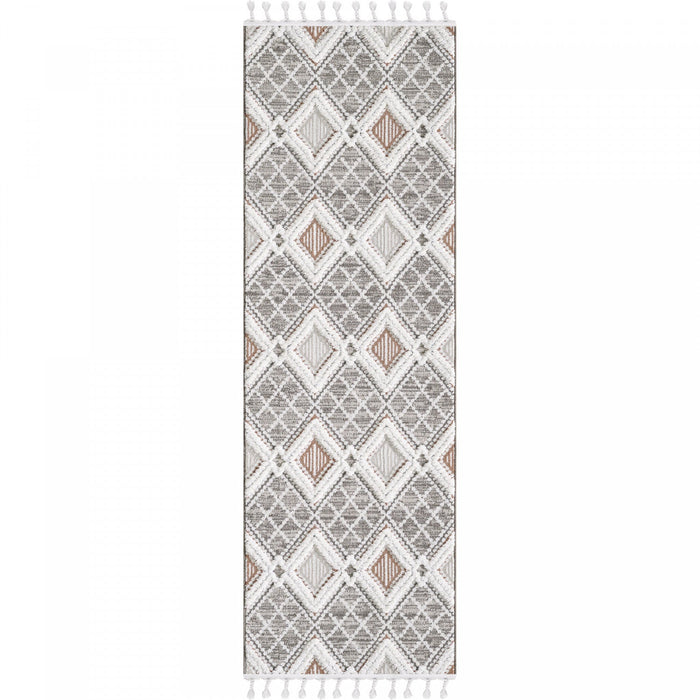 Quinto Twinkle Orange Shag Area Rug - 2'7\" x 8'