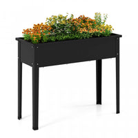 Costway Raised Garden Bed Elevated Metal Planter Box With Legs Drainage Holes Gardening Box