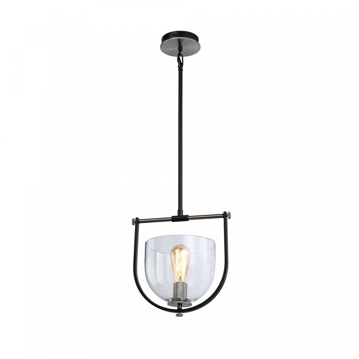 Cheshire Black & Nickel 1-Light Pendant
