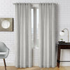 Gladstone Silver Dual-Header Curtain Panel - 52\" X 95\"